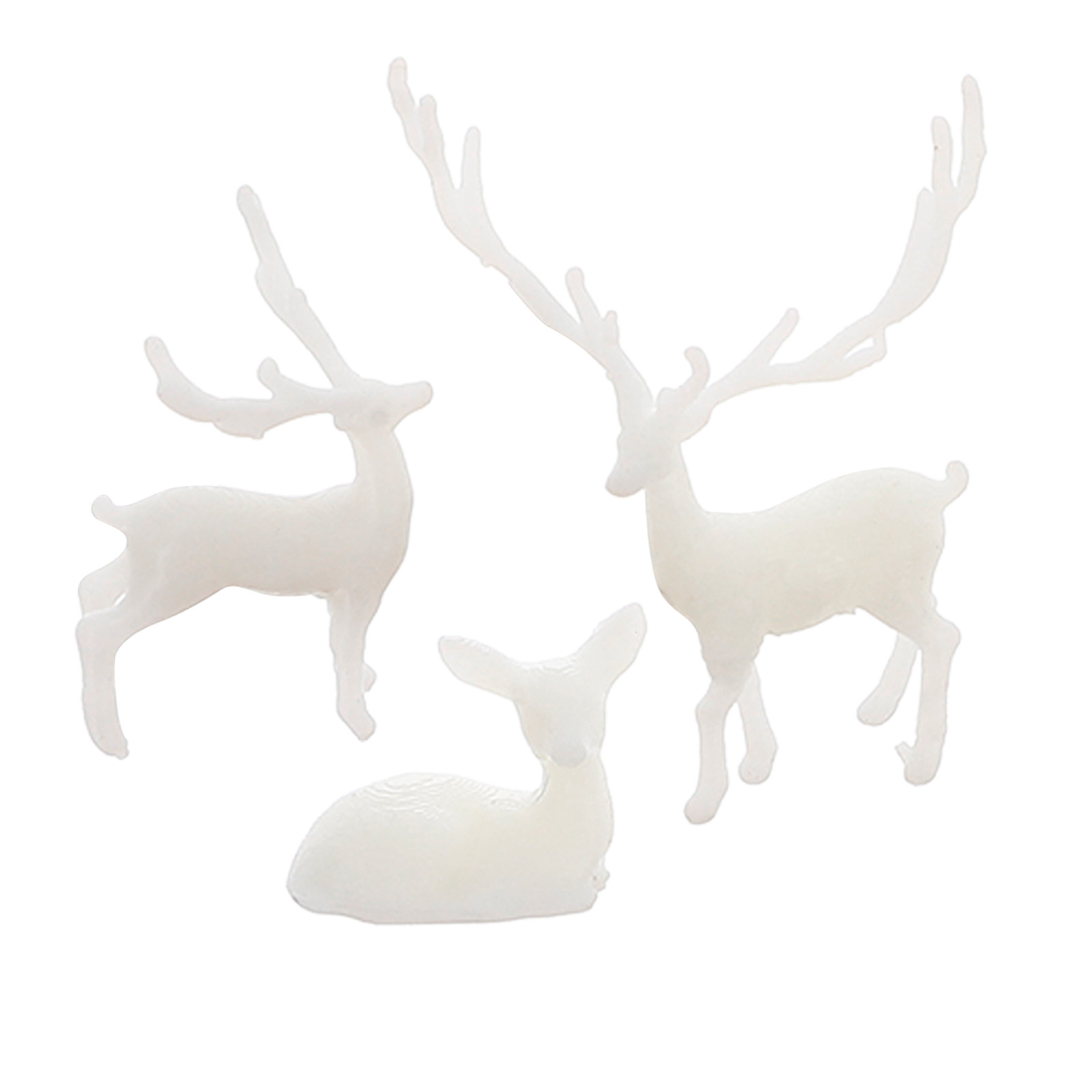 Landscape Bonsai Garden - 3Pcs Mini Elk Statue Resin Elk