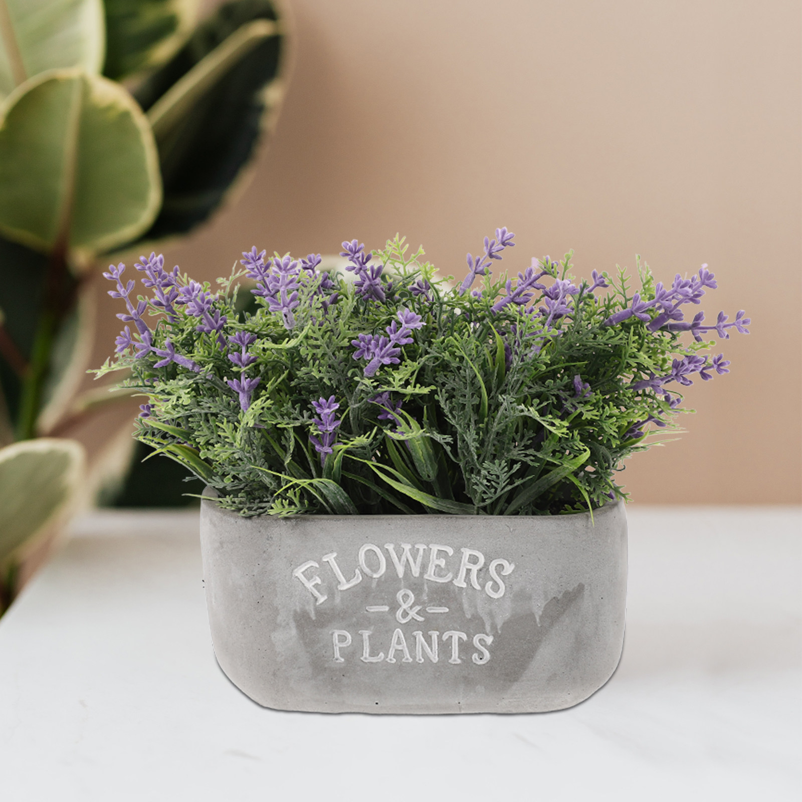 Bonsai Garden For Desk - Faux Lavender Bonsai Potted Artificial Plant