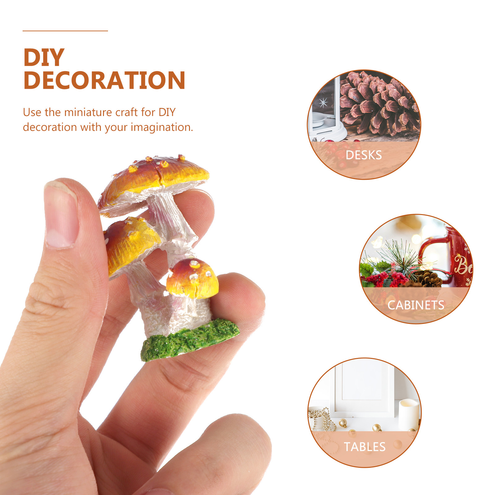 6Pcs Mini Resin Mushroom Fairy - Bonsai Garden For Desk avaliação e preço