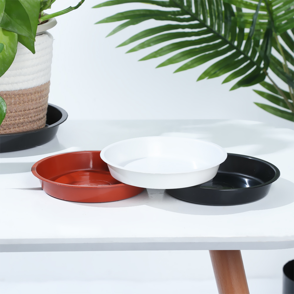 3Pcs Round Shaped Plant Trays  - Drip Tray Saucer avaliação e preço