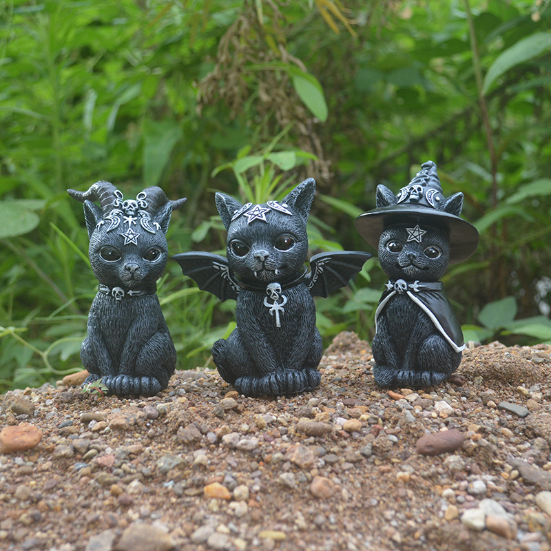 Halloween Magic Cat Resin Craf - Bonsai Garden For Desk avaliação e preço