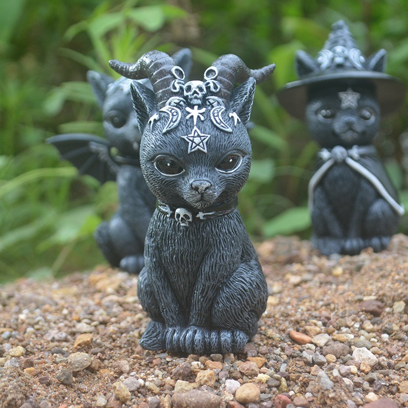 Halloween Magic Cat Resin Craf - Bonsai Garden For Desk avaliação e preço