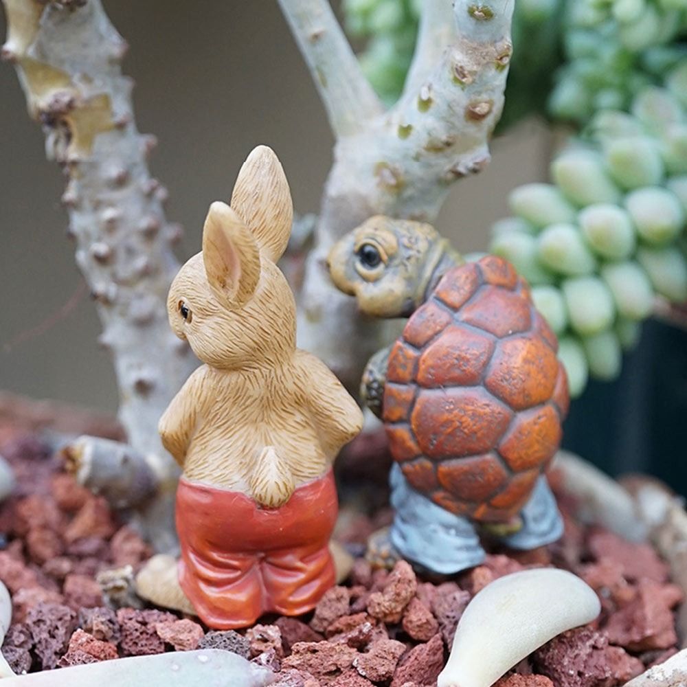 Multicolor Cartoon Rabbit Figu - Landscape Bonsai Garden avaliação e preço