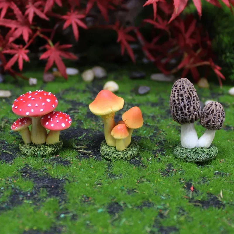 Mini Resin Mushroom Shaped Sta - Bonsai Garden For Desk avaliação e preço