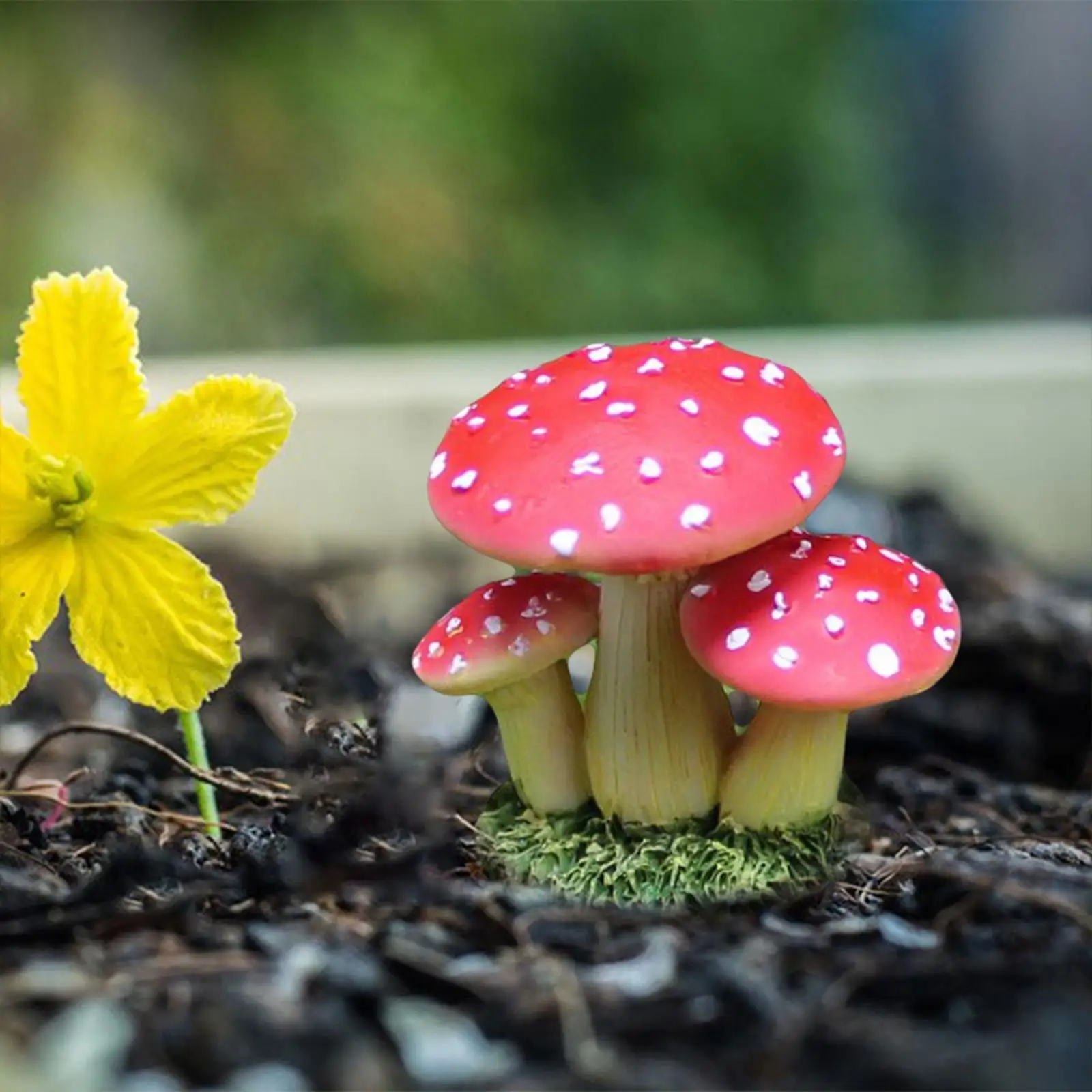 Mini Resin Mushroom Shaped Sta - Bonsai Garden For Desk avaliação e preço