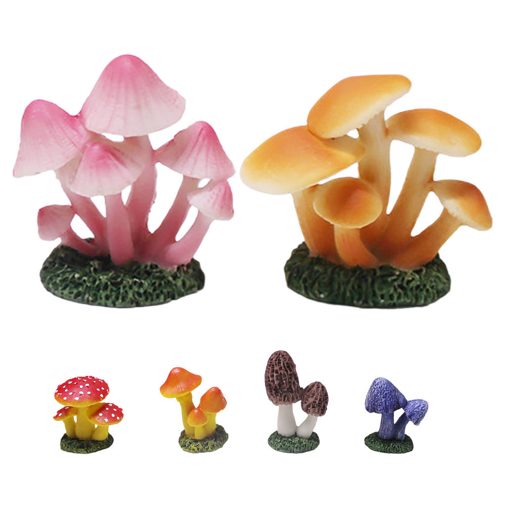 6Pcs Mushroom Garden Decor Res - Bonsai Garden For Desk avaliação e preço