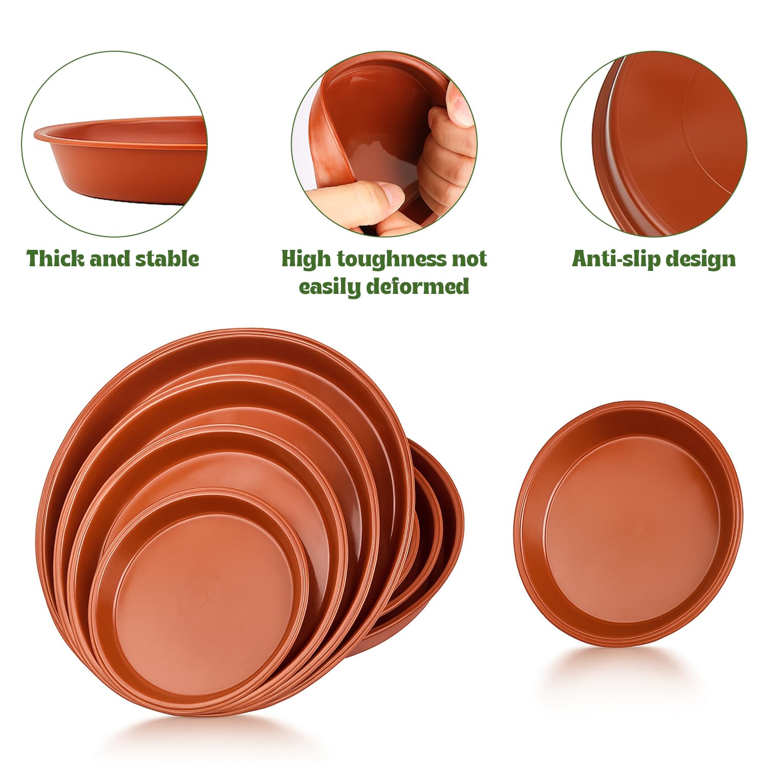 12 Pack Plant Pot Saucers – 4  - Drip Tray Saucer avaliação e preço