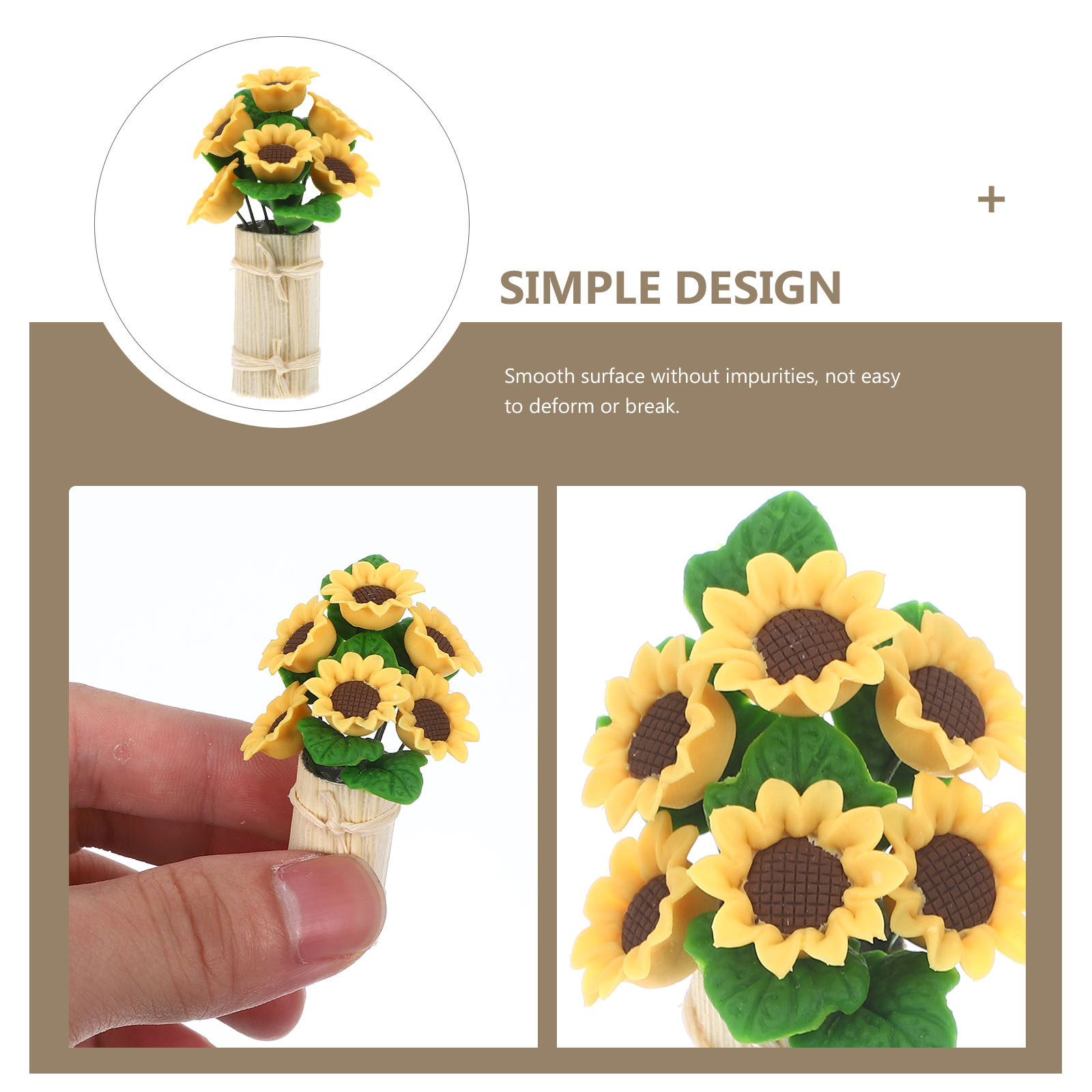 Miniature Clay Potted Flower B - Bonsai Garden Layout avaliação e preço