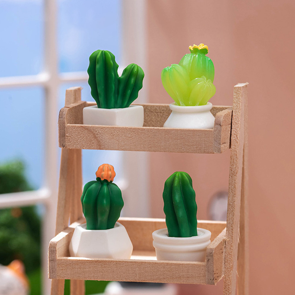 8Pcs Miniature Cactus Bonsai R - Bonsai Garden For Desk avaliação e preço