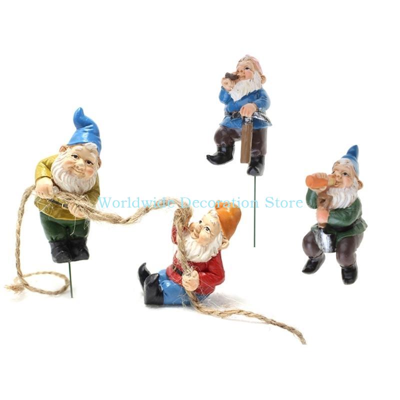 Q39B 4Pcs Dwarf Resin Figurine - Bonsai Garden Layout avaliação e preço