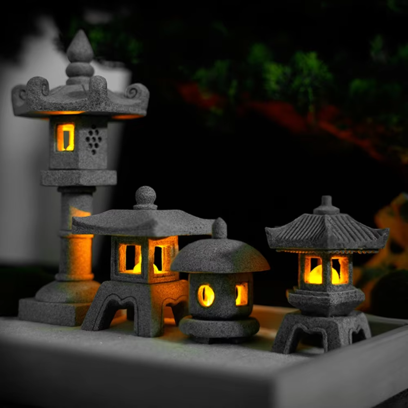 Mini Pagoda Lantern Light Gard - Landscape Bonsai Garden avaliação e preço