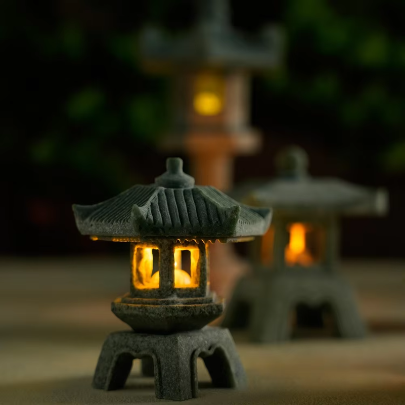 Mini Pagoda Lantern Light Gard - Landscape Bonsai Garden avaliação e preço