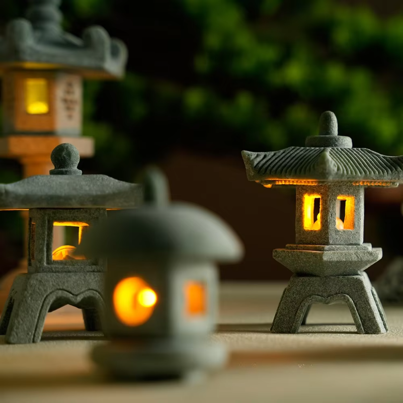 Mini Pagoda Lantern Light Gard - Landscape Bonsai Garden avaliação e preço