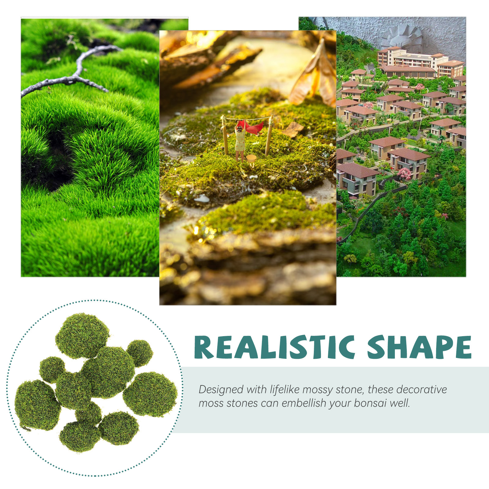 12Pcs Artificial Mossy Stone R - Bonsai Garden Layout avaliação e preço