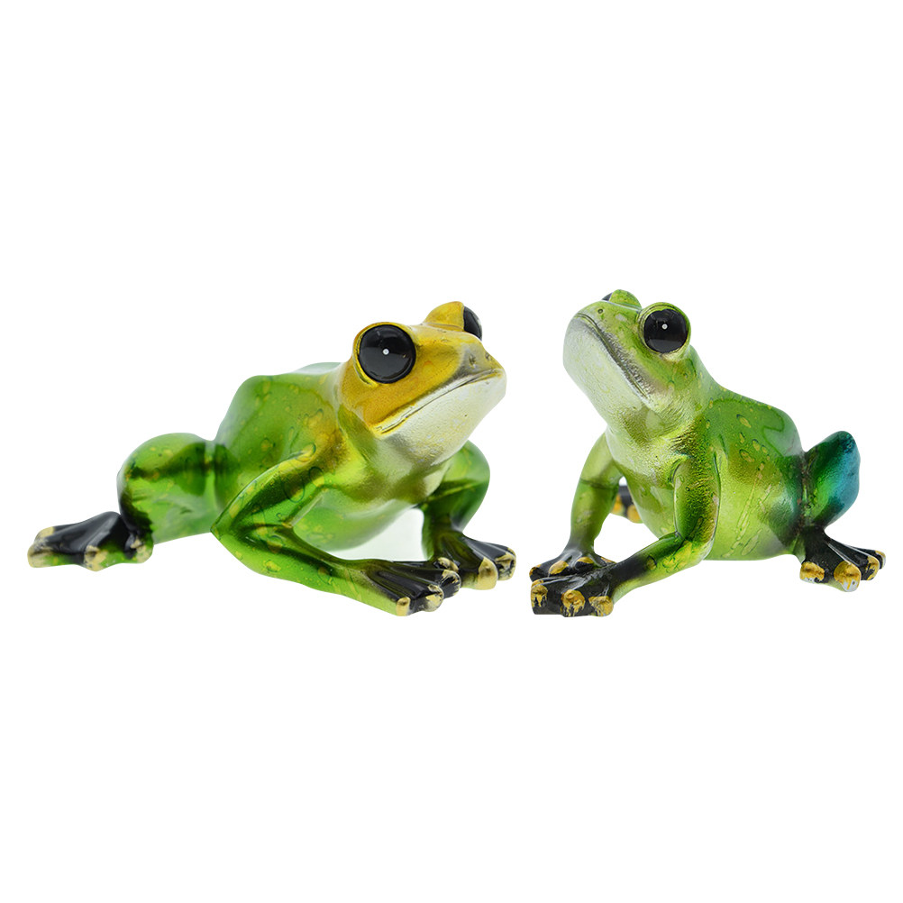 1Pair Frog-Shape Resin Ornamen - Bonsai Garden Layout avaliação e preço