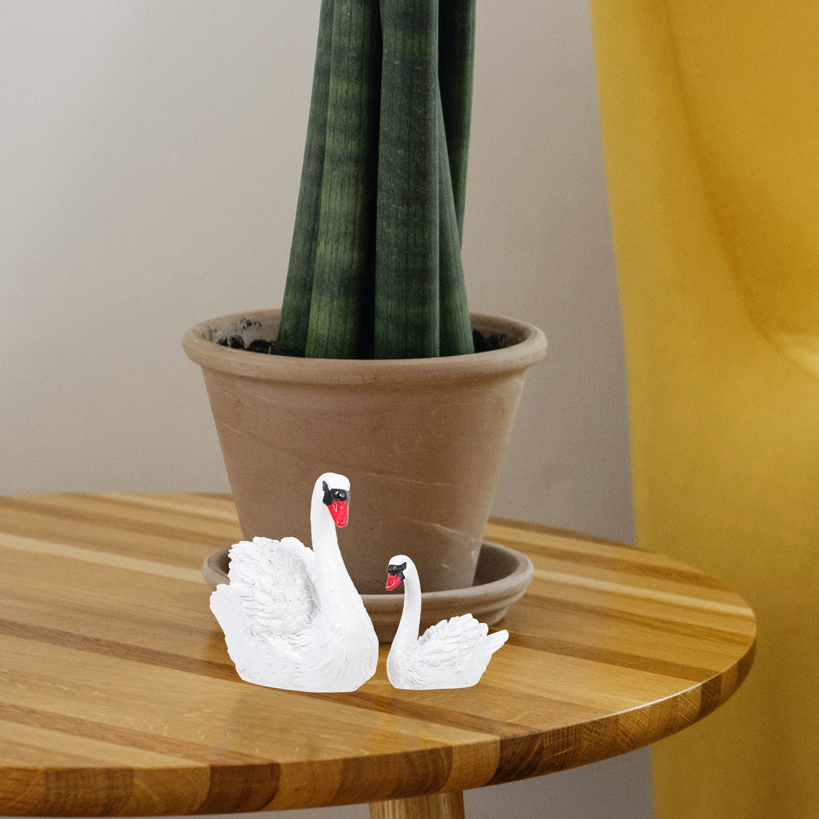 1Pair Creative Swan Shape Resi - Bonsai Garden Layout avaliação e preço