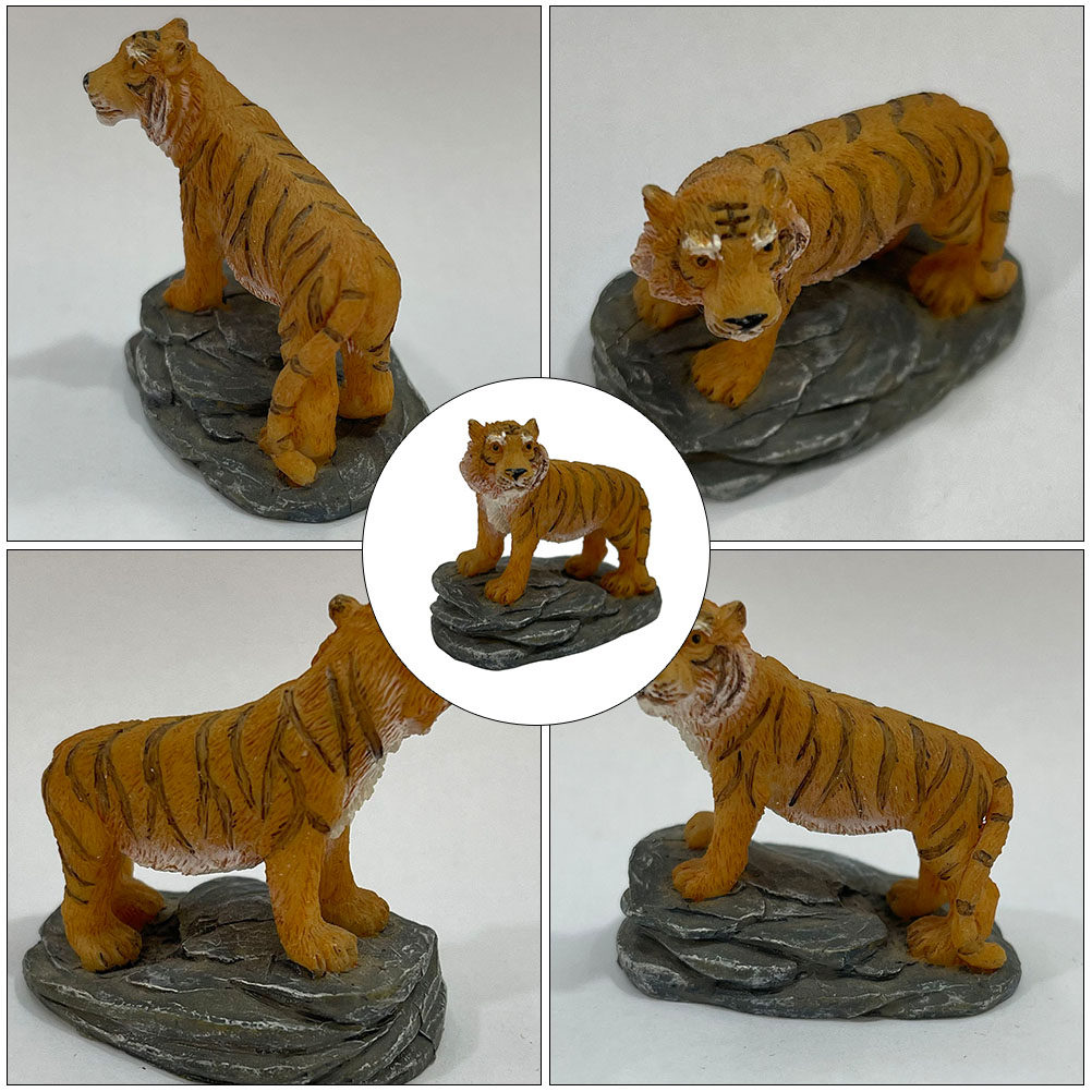 2Pcs Tiger Shape Resin Ornamen - Bonsai Garden Layout avaliação e preço
