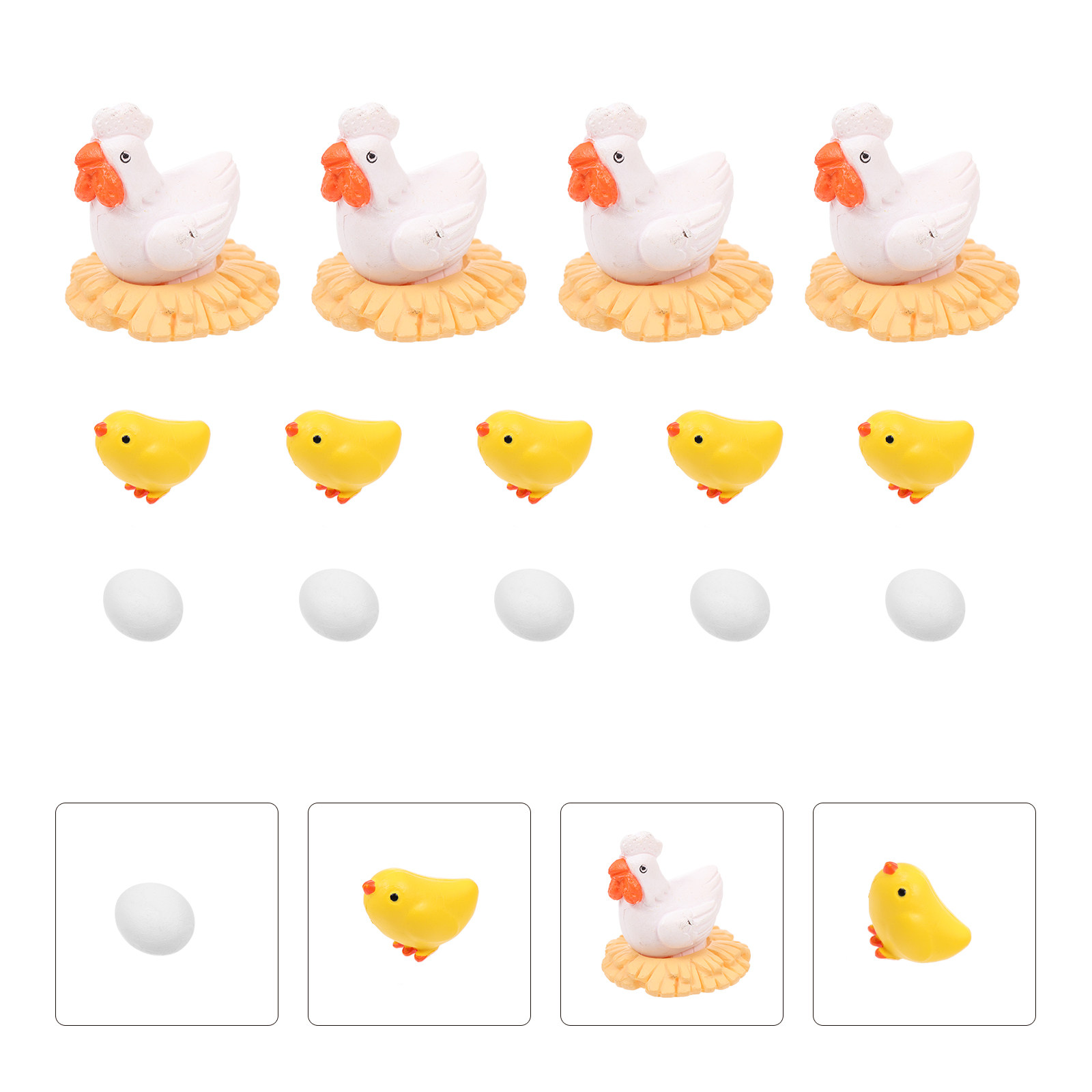 14Pcs Mini Chick Shape Micro L - Bonsai Garden Layout avaliação e preço