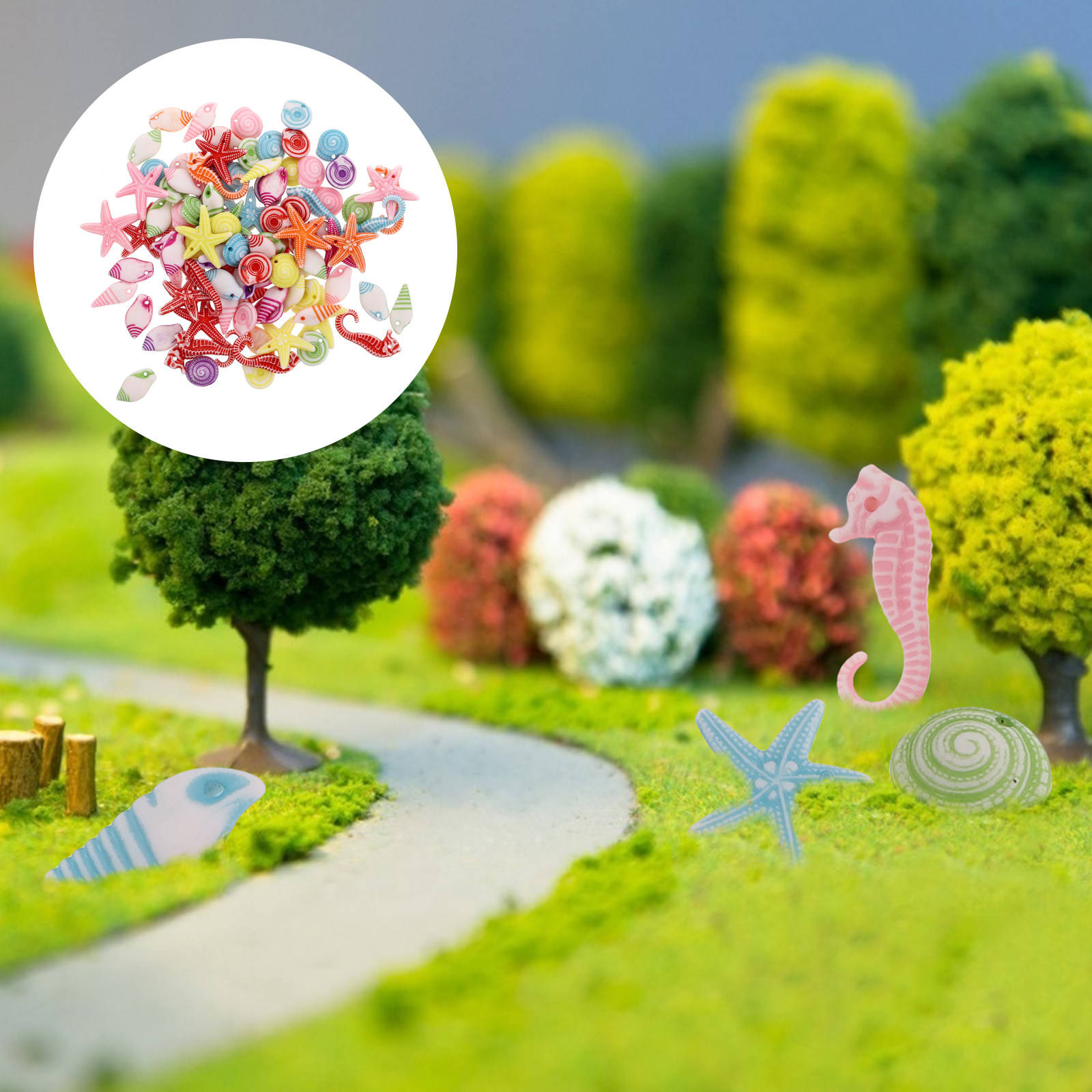 100Pcs Marine Animals Ornament - Bonsai Garden Layout avaliação e preço