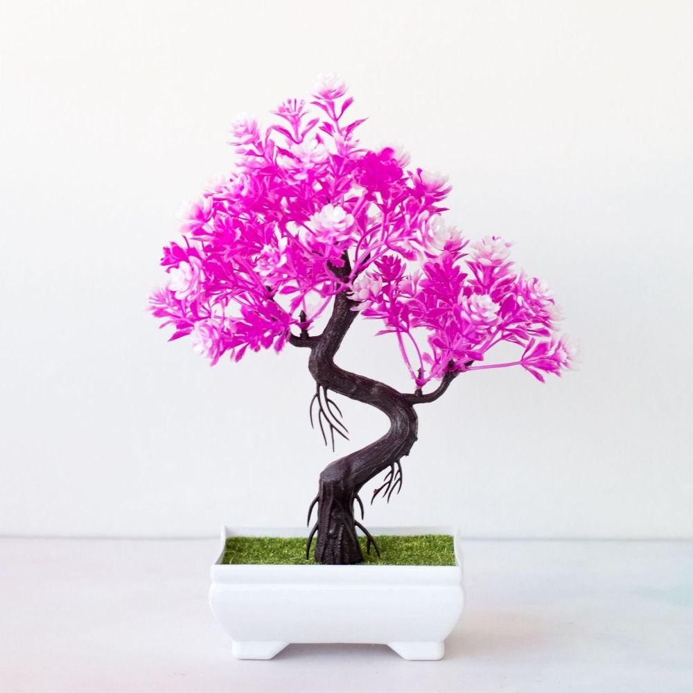 Pot New Artificial Plants Bons - Bonsai Garden For Desk avaliação e preço