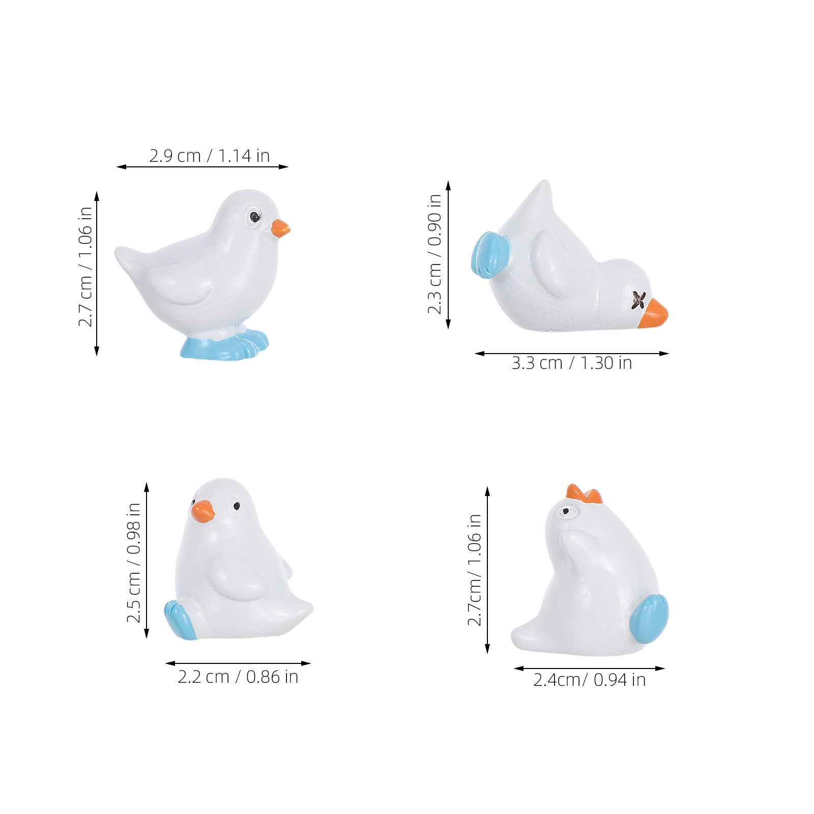 12Pcs Resin Mini Bird Ornament - Bonsai Garden For Desk avaliação e preço