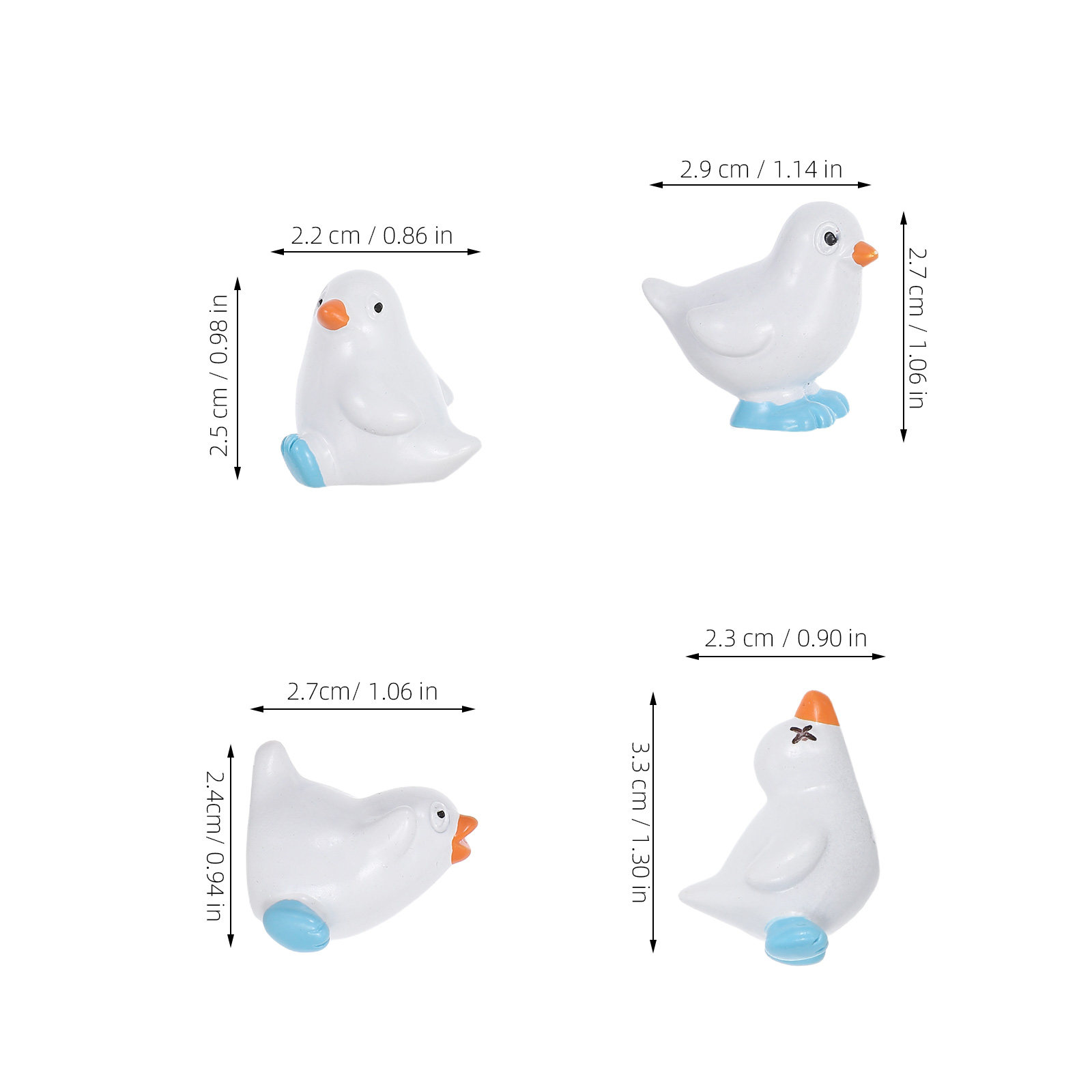 12Pcs Resin Mini Bird Ornament - Bonsai Garden For Desk avaliação e preço