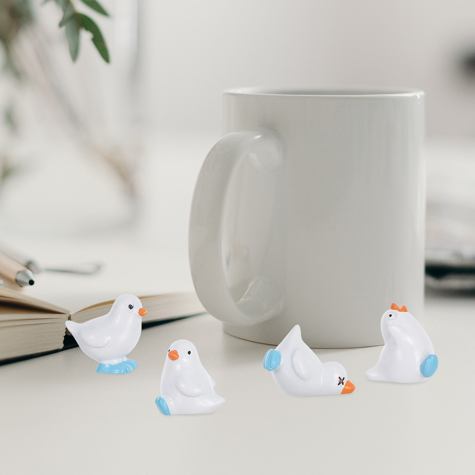 12Pcs Resin Mini Bird Ornament - Bonsai Garden For Desk avaliação e preço