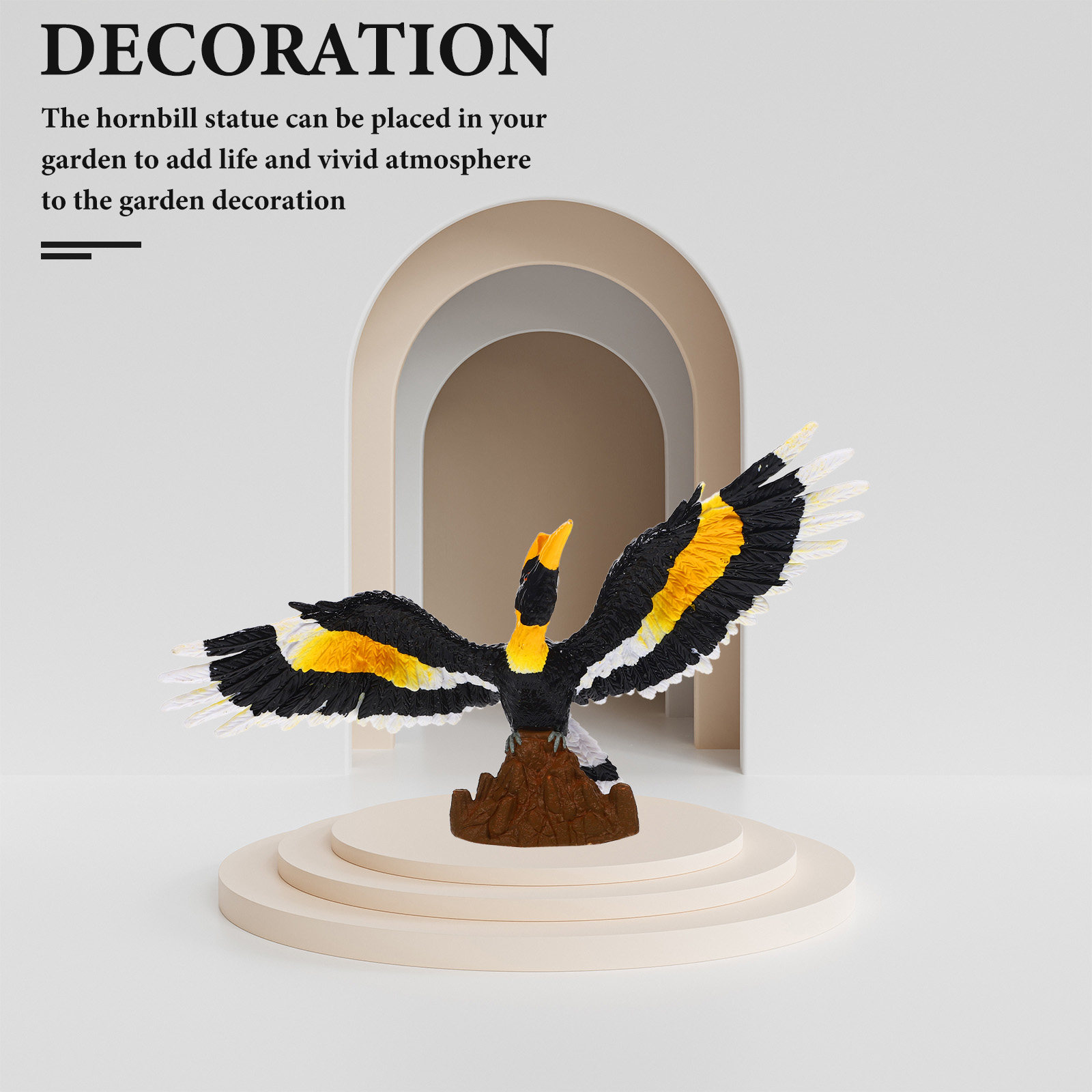 Realistic Hornbill Garden Deco - Bonsai Garden For Desk avaliação e preço