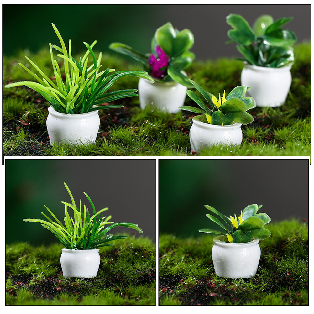 8Pcs Mini Plant Bonsai Simulat - Bonsai Garden Layout avaliação e preço