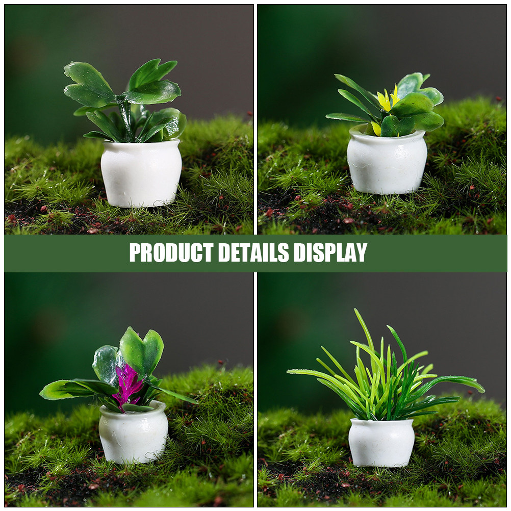 8Pcs Mini Plant Bonsai Simulat - Bonsai Garden Layout avaliação e preço
