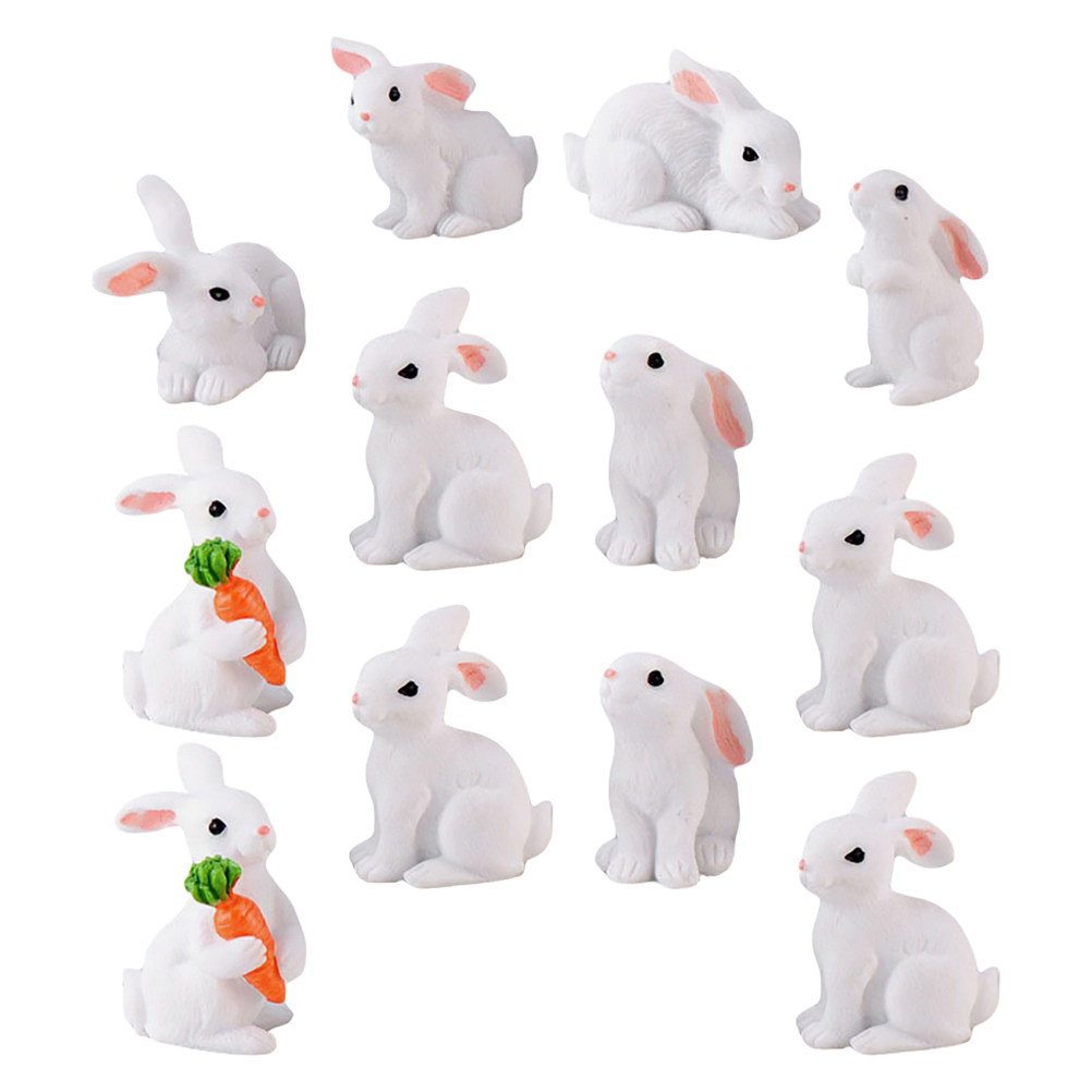 12Pcs Mini Resin Bunny Decor L - Landscape Bonsai Garden avaliação e preço