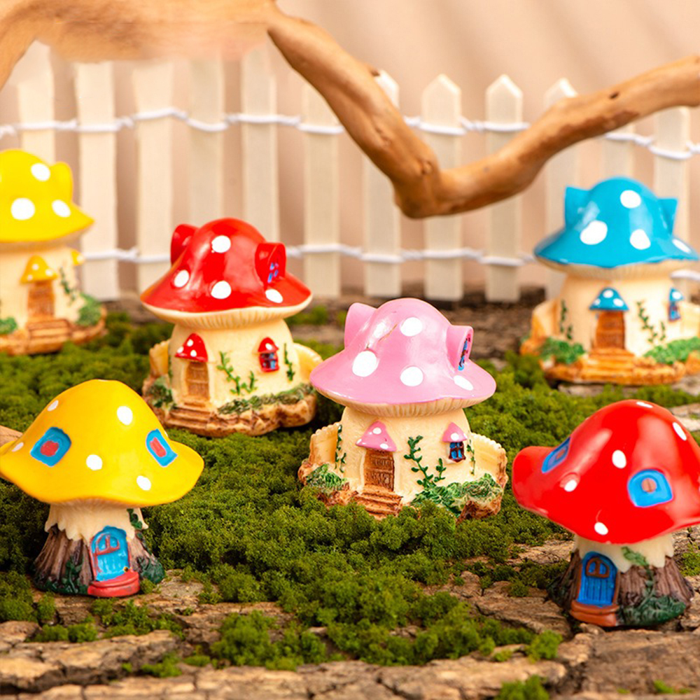 Mini Mushroom Ornaments Garden - Landscape Bonsai Garden avaliação e preço