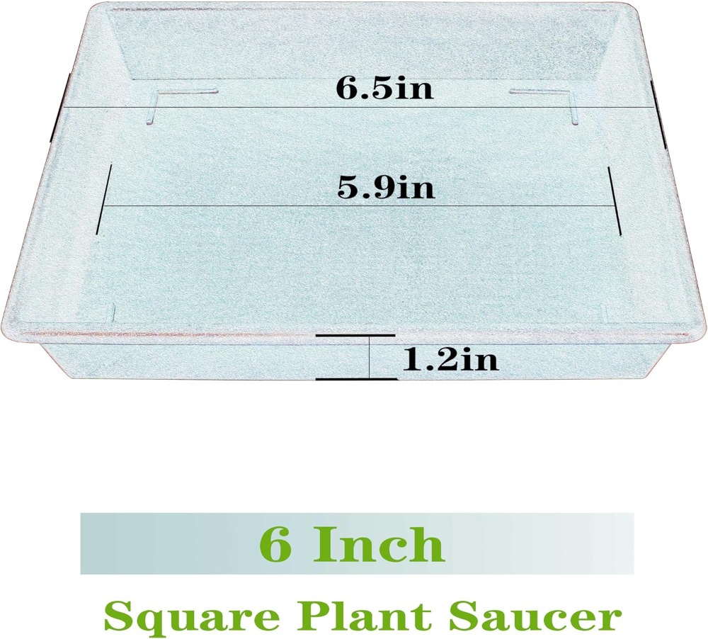 Square Plant Saucer 6 Inch 5 P - Drip Tray Saucer avaliação e preço