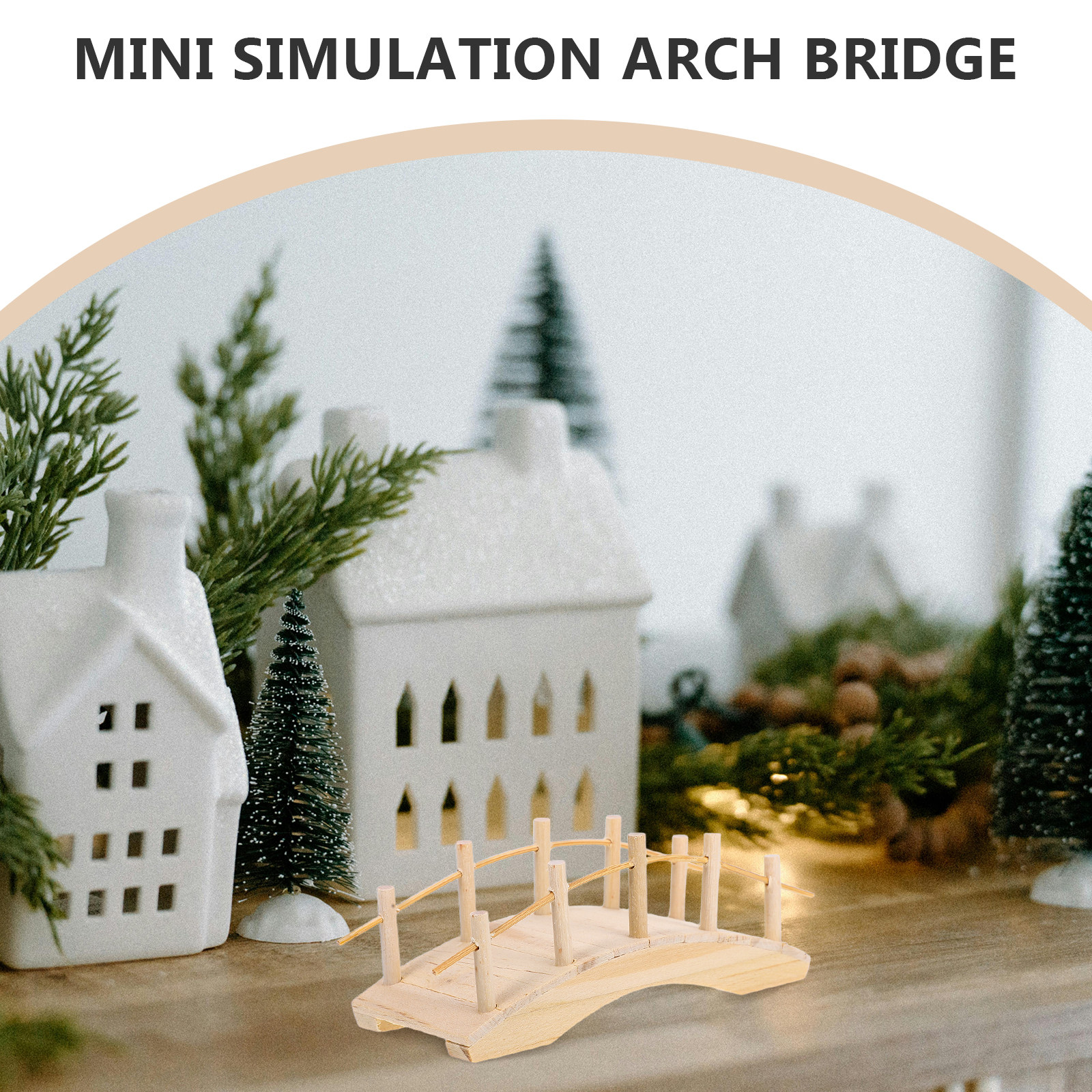 Miniature Wooden Arch Bridge V - Landscape Bonsai Garden avaliação e preço