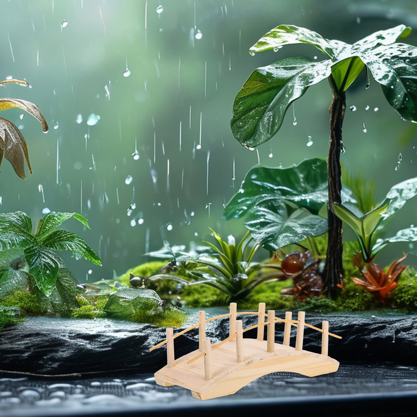 Miniature Wooden Arch Bridge V - Landscape Bonsai Garden avaliação e preço