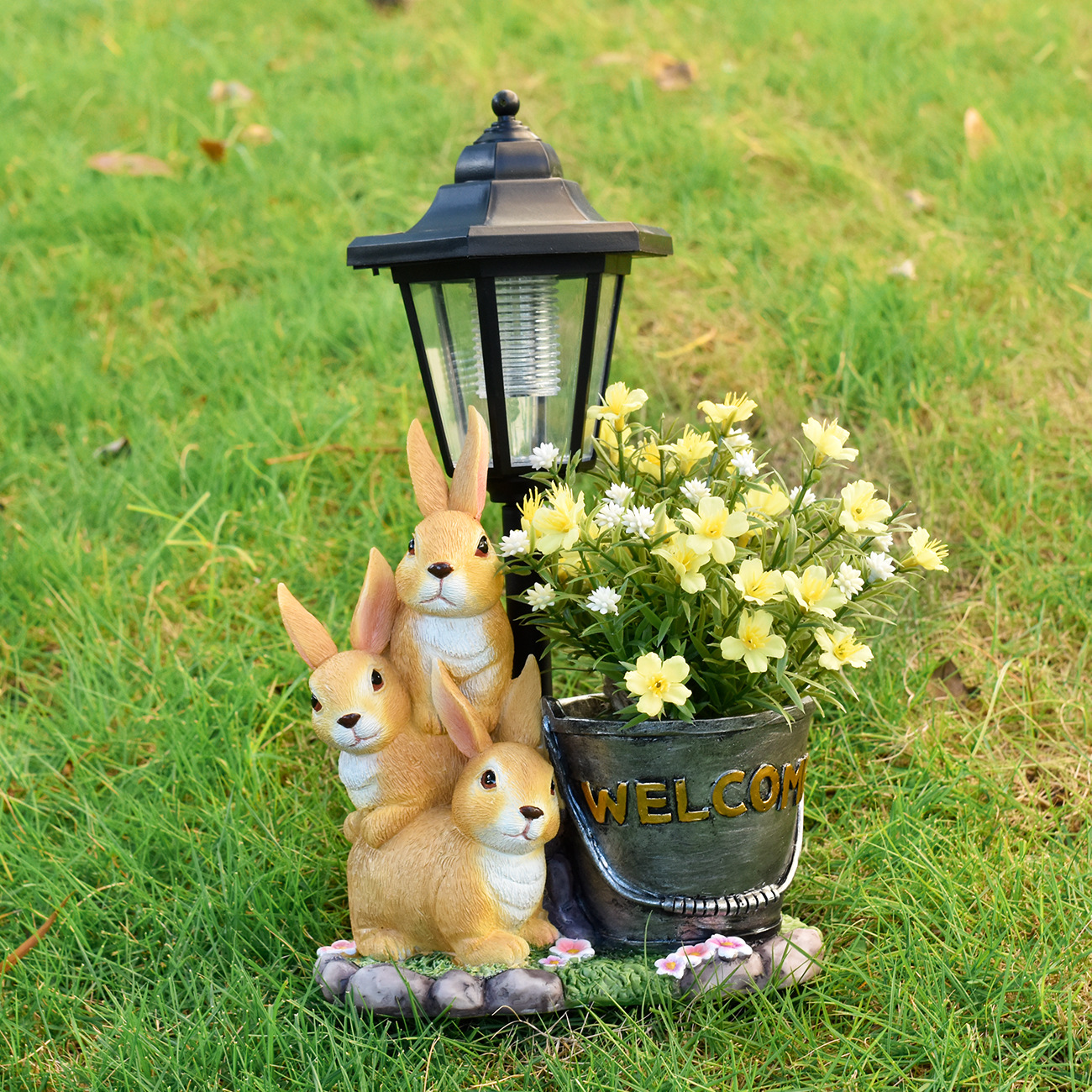 New rabbit solar garden light  - Landscape Bonsai Garden avaliação e preço